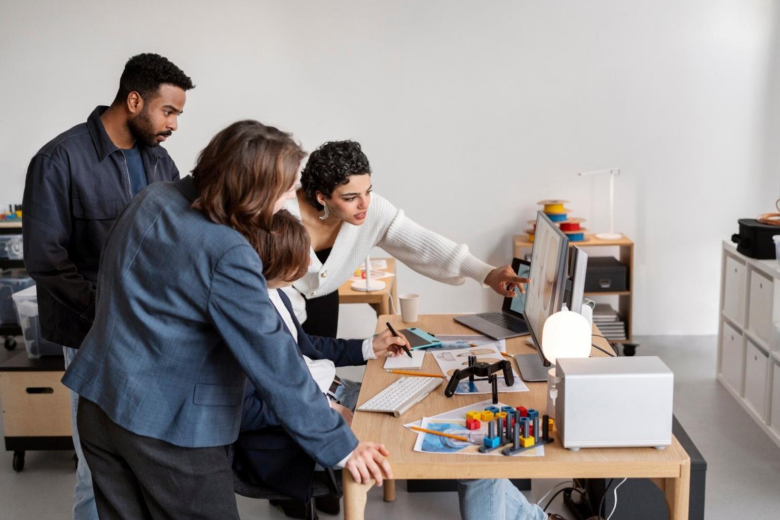 Person reviewing financial documents and making budget adjustments